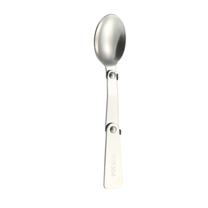 Portable 304 Stainless Steel Folding Spoon, Travel Camping Cutlery for Food Jar, Thermal Stew Cup Instant Noodle Bowl - Product Image 5