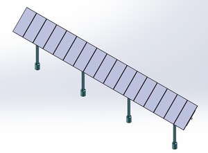 Traqueur solaire à axe unique plat personnalisé avec composants de contrôle pour un système de suivi de panneaux solaires efficace - Product Image 2
