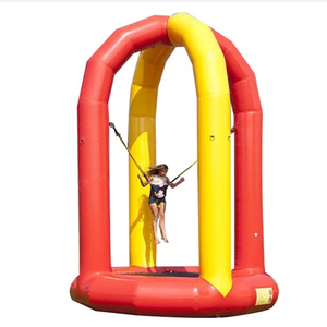 Trampoline gonflable pour enfants avec cordon pour le saut à l'élastique - Product Image 5