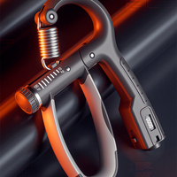 Fortalecedor de Agarre Ajustable de ABS y Acero Inoxidable para Ejercicios de Antebrazo y Dedos