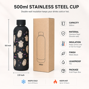 Custom Classic Eco-Friendly Stainless Steel Insulated Water <b>Bottle</b> Personalized Vacuum Flask for <b>Coffee</b> Tea and Daily Use - Product Image 3