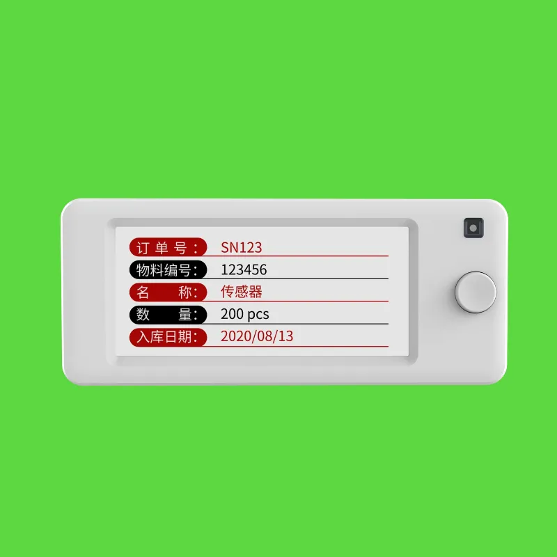 Minew BLE 5.0 2.9 inci Eink Display tombol Program ESL Digital ESL rak elektronik Label API untuk gudang memilih sistem Cahaya