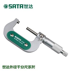 Micrómetro Exterior Sata 25-50 mm, Resolución de 0.01 mm, Herramienta de Medición de Metal - Product Image 1