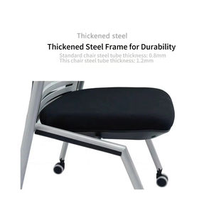 Chaises de salle de loisirs d'attente bon marché meubles salle de <span class=keywords><strong>lecture</strong></span> en gros formation des employés chaise pliante à vendre - Product Image 4