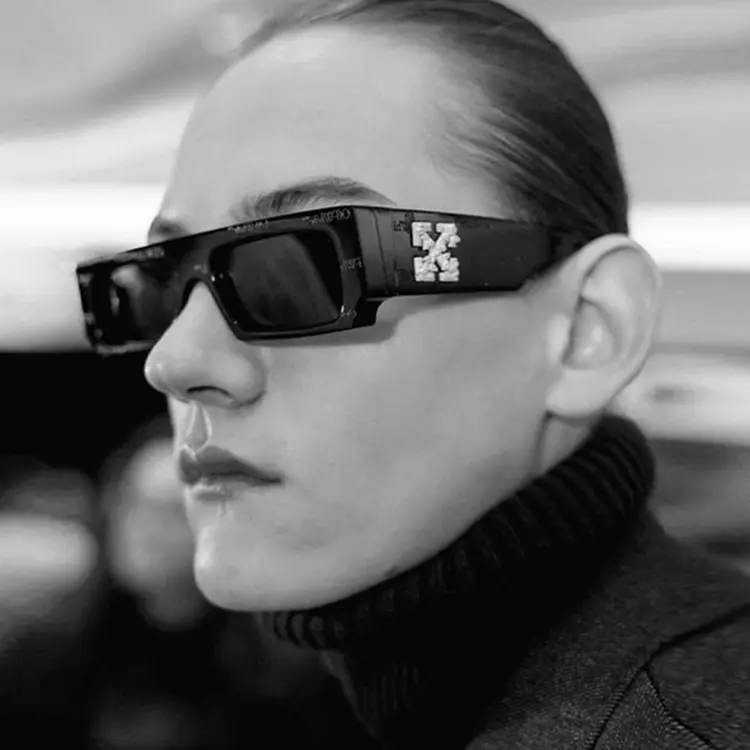 Thiết kế Punk Shades phụ nữ thời trang retro Sun Glasses Flat Top Hình Chữ Nhật Kính mát cho nam giới