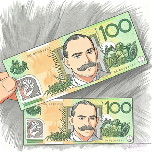Dinero Falso de Polímero Personalizado de AUD 20, 50 y <span class=keywords><strong>100</strong></span>, Tamaño Real, Efecto Mate, Entretenimiento Moderno para Diwali, Graduación, Halloween, Bodas - Product Image 3