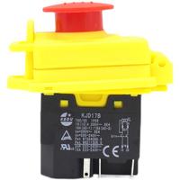 Interrupteur solénoïde KEDU KJD17B jaune IP55 étanche 250V pour machines de construction, arrêt d'urgence haute tension