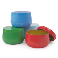 Boîtes en métal rondes vides de 4 oz et 8 oz, argentées, or rose, blanches, rouges, noires mates, pour la fabrication de bougies