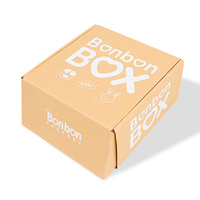 Vente en gros d'emballage de carton d'expédition rigide imprimé de dessin animé kraft Boîte d'expédition en carton Boîtes postales avec logo personnalisé