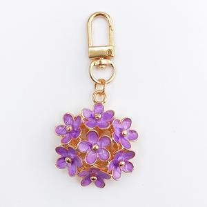 Flower Gold Plating Enamel Stainless Steel Personalized Custom Made High Quality Die Cutting Printing Handmade Souvenir Pendant - Product Image 3