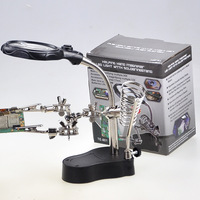 TELIJIA TE-801 Black Magnifying Glass Light for Mobile Phone Computer/Laptop Camera/Clamp Board Repair Auxiliary Clamp Tool