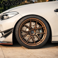 Jantes forgées NJQS 5x120 5x114.3 pour voitures, 18 19 20 21 pouces, monobloc bronze noir, jantes en alliage pour BMW Audi Tesla Model 3 concaves