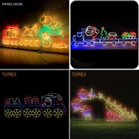 Guirlandes lumineuses de Noël 2D de grande taille pour l'extérieur, grandes guirlandes lumineuses LED animées, affichage pour les fêtes, village, source lumineuse 220v