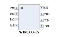 WTN6040 SOP8 Puce sonore OTP 40 s personnalisée pour jouet Sound IC Chip Music IC Voice IC