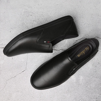 Mocassins pour hommes Mocassins Penny Chaussures plates en cuir basses à enfiler Chaussures de skateboard Printemps Eté Baskets Mode décontractée Fait à la main
