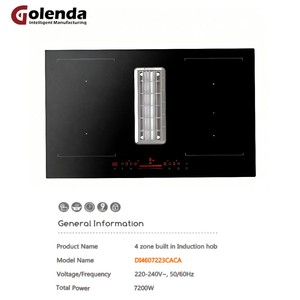 Induction Cooktop Built-In Exhaust Fan 7400W Four Burners <b>Smoke</b>-Free Clean Kitchen Solution Household Energy Efficient the Innov - Product Image 3