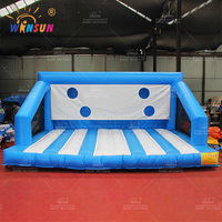 But de football gonflable Winsun avec cible de tir, en PVC, certifié CE, taille personnalisée, ignifuge, installation facile pour