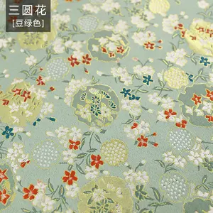 Vintage Stof Japanse Stijl Brokaat Satijn Jacquard Stof Voor Japanse Kimono