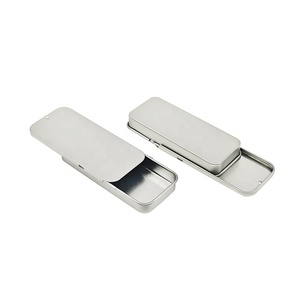 Boîte en métal étamé personnalisée format <span class=keywords><strong>King</strong></span> Size, 5 paquets, imprimée, avec couvercle coulissant CR anti-enfants, 100*40*15mm, argent, qualité alimentaire - Product Image 1