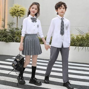 Camicie scolastiche bianche per bambini e ragazzi delle <span class=keywords><strong>scuole</strong></span> <span class=keywords><strong>medie</strong></span> kaki Design dell'uniforme della scuola primaria con logo ricamato - Product Image 3