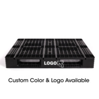 Palette en plastique HANG NENG à prix réduit, liquidation, 1200*800*140mm, simple face, 4 voies, charge dynamique de 1000 kg, expédition industrielle