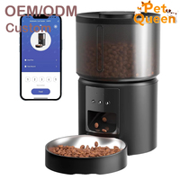 Distributeur automatique de nourriture pour animaux de compagnie, chat et chien, OEM, programmable, intelligent, Wifi 5G et 2.4G, avec bol en acier inoxydable 304, matériau plastique