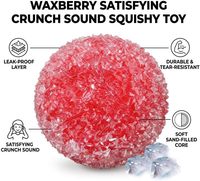 Balle à presser texturée douce remplie de granulés de cristal, jouet sensoriel anti-stress coloré, cadeaux de fête