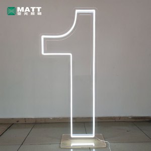 Números LED Personalizados de 1, 2, 3 y 4 Pies, Letrero de Acrílico con Luz de Neón para Decoración de Baby Shower, Cumpleaños, Bodas y Eventos - Product Image 6