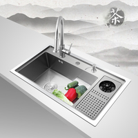 Évier de cuisine encastré à cuve unique en acier inoxydable 304, fabriqué à la main, directement de l'usine, avec garantie de 5 ans pour la rénovation de cuisine domestique