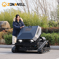 Tondeuse à gazon robotisée tout-terrain, autopropulsée, antidérapante, télécommandée, sans fil, électrique, 4 temps, robuste, pour bricolage industriel