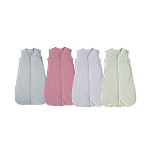 Sac de couchage personnalisé 0.5 TOG pour bébé 0-24 mois couverture portable pour bébé 100% coton biologique <span class=keywords><strong>fermeture</strong></span> éclair bidirectionnelle sac de couchage pour tout-petits - Product Image 1