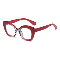 Gafas de lectura de ojo de gato con montura completa para mujer, con degradado y estampado de leopardo, ligeras, cómodas, a la moda, para presbicia, venta al por mayor
