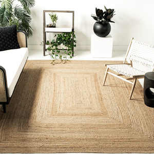 XinLan Look Naturel Jute Toile De Jute Tresse <span class=keywords><strong>Tapis</strong></span> Naturel Lin Naturel Couleur <span class=keywords><strong>Tissé</strong></span> À La Main Salon <span class=keywords><strong>Cuisine</strong></span> <span class=keywords><strong>Tapis</strong></span> D'entrée - Product Image 2