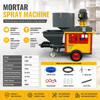 Machine à projeter le mortier et le plâtre mural avec fonction de mélange 220V/380V