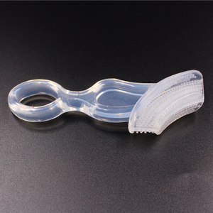 BPA Free Silicone trẻ sơ sinh ngón tay bàn chải đánh răng Babi đào tạo ngón tay bàn chải đánh răng và Teether - Product Image 3