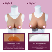 OEM/ODM JLWPBT Faux seins de cosplay en silicone, grande taille C, forme goutte d'eau, pour Drag Queen, travesti et transgenre