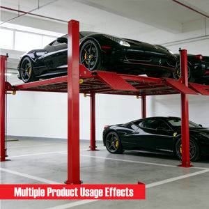 Meilleur prix pour un élévateur de stationnement de véhicules à 4 colonnes, double voiture, élévateur de stationnement automatique à 4 poteaux pour garage - Product Image 5