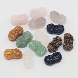 Vente en gros de <span class=keywords><strong>pierre</strong></span> de <span class=keywords><strong>jade</strong></span> naturelle de qualité AAA, cristal d'agate, <span class=keywords><strong>pierre</strong></span> précieuse semi-précieuse, breloque Fengshui Lucky Pixiu pour bracelet, bricolage - Product Image 4