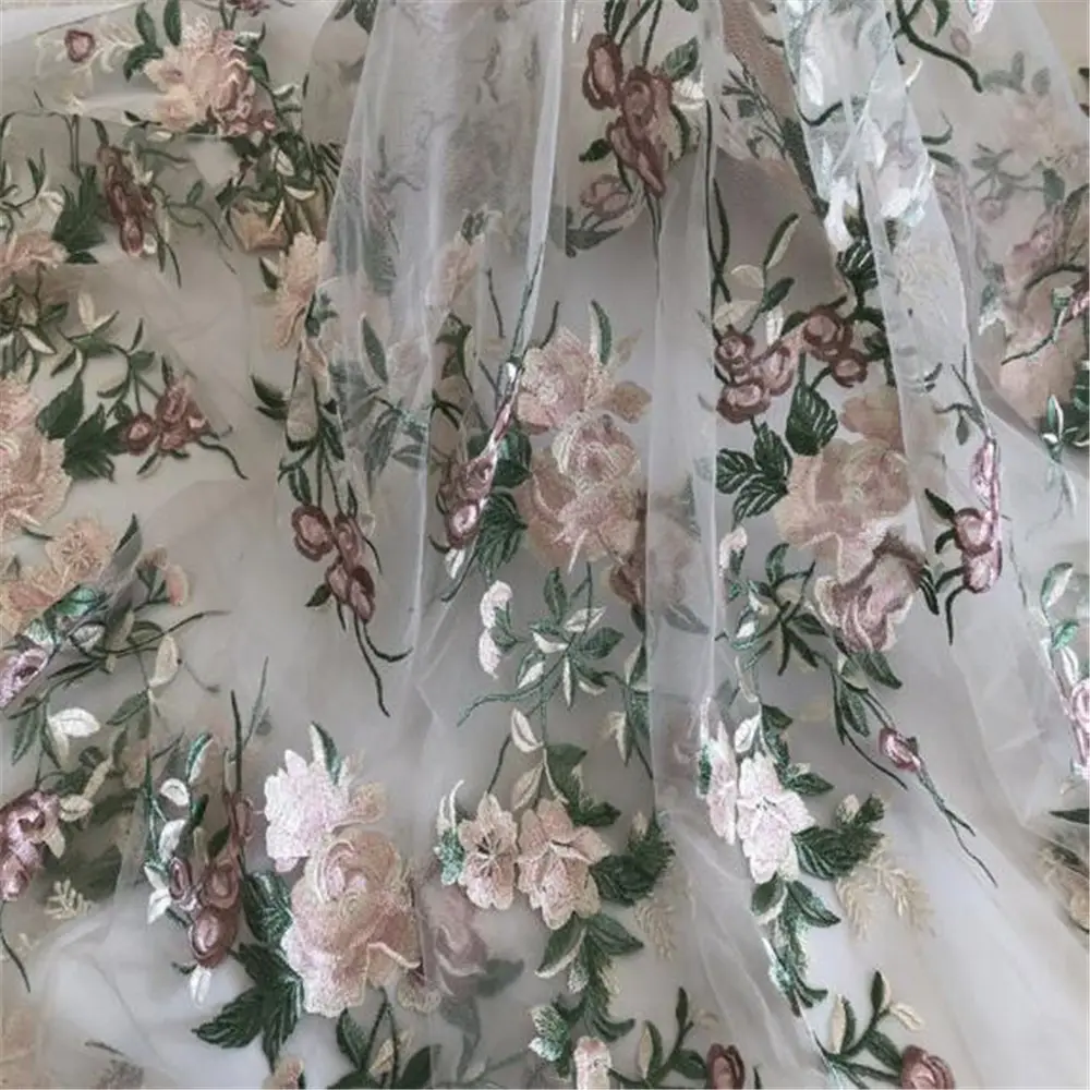 ขายด่วนคุณภาพสูงขายผ้า Jacquard ดอกไม้ปักลูกไม้จากโรงงานจีน