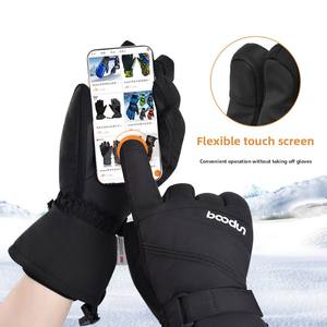 Gants de <span class=keywords><strong>ski</strong></span> complets respirants en microfibre, imperméables et coupe-vent, antidérapants, compatibles avec les écrans tactiles, personnalisés en gros - Product Image 4