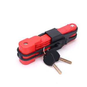 Yueli Folding Bicycle Lock Red Blue Black Plastic Anti Theft Bike <b>Security</b> <b>Equipment</b> For Mountain Electric Bikes - Product Image 4