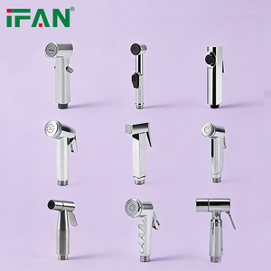 Douche de toilette portable IFAN en plastique ABS chromé, <span class=keywords><strong>douchette</strong></span> manuelle pour femmes, nettoyage - Product Image 1