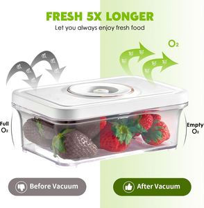 SJY-1212-74 4in1 High Borosilicate Glass Vacuum Pump <b>Canister</b> <b>Set</b> Injection Molded Square Design Airtight Fresh-keeping Food - Product Image 3