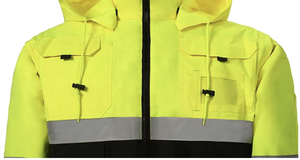 เสื้อผ้านิรภัยสะท้อนแสง EN ISO 20471ระดับมาตรฐานป้องกันแขนถอดได้กันน้ำได้รับการออกแบบจากจีน - Product Image 4