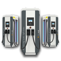 Station de recharge pour voitures électriques DC 60KW 150KW, chargeur EV DC avec écran tactile 7 pouces, stations de recharge pour usage extérieur