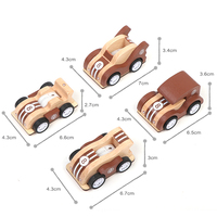 Coche de Juguete de Madera para Niños, Mini Coche de Carreras de Madera, Juguete Educativo para Niños Pequeños, Regalo para Niños, OEM ODM