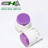 Interrupteur à bouton-poussoir CHA C3002A-C1WP blanc à passage direct avec capuchon violet