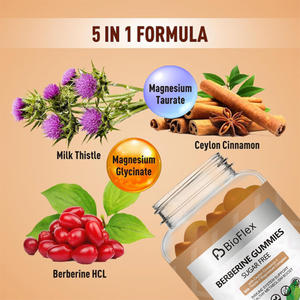 Solilan OEM Private Label senza zucchero <span class=keywords><strong>HALAL</strong></span> Vegan bio 5:1 berberina Gummies integratore alimentare per adulti cardo di latte cannella - Product Image 2