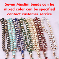 Vente en Gros de Perles de Tasbih Faites à la Main, Pas Chères, 33 Perles, Tasbih Islamique en Acrylique, Bois, Cristal, pour la Prière Musulmane