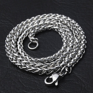Collier unisexe en acier inoxydable avec <span class=keywords><strong>chaîne</strong></span> en bambou, accessoires de bijoux DIY, <span class=keywords><strong>chaîne</strong></span> de type quille européenne et américaine très vendue - Product Image 1